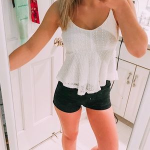 Garage White Lace Tank Top